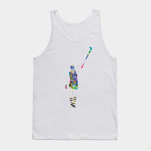 Field Hockey Player Girl Tank Top by erzebeth